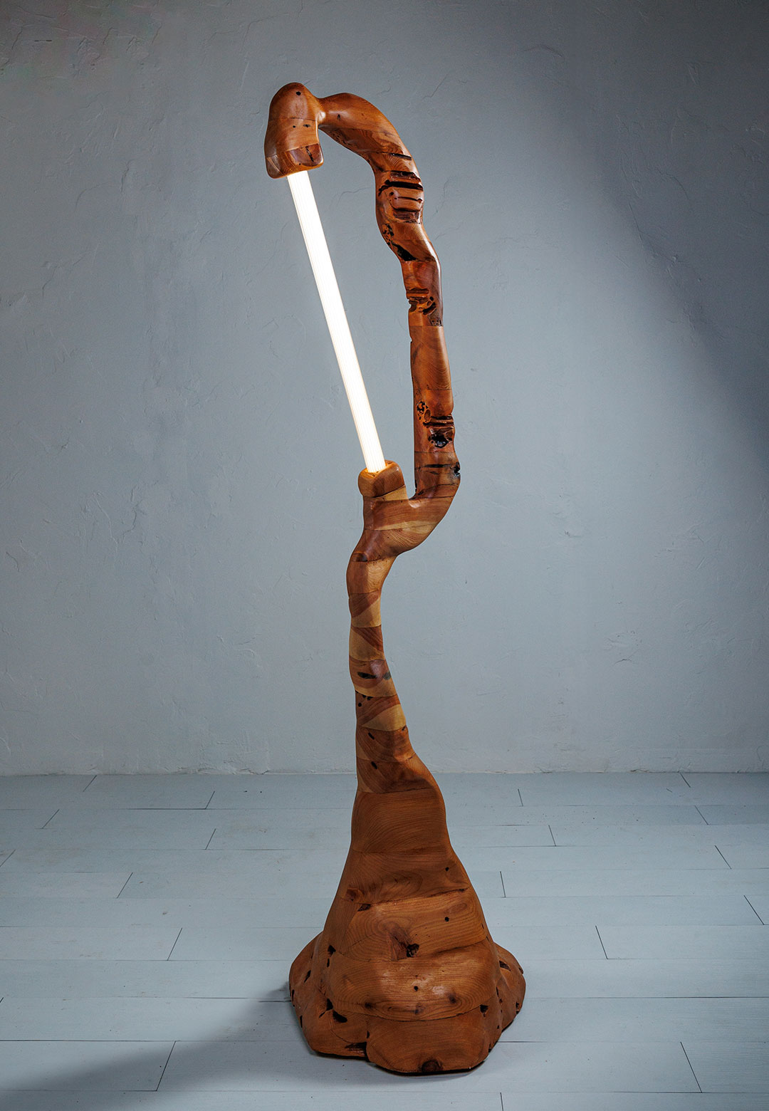 A century-old roof morphs into organic lamps in Studio Kloak&rsquo;s &lsquo;Cypress&rsquo; collection
