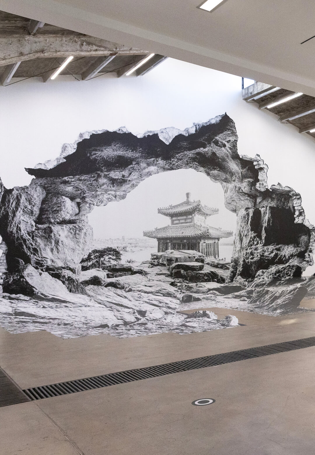 Constructing illusions with Kaleidoscope by French artist JR at Galleria Continua, Beijing