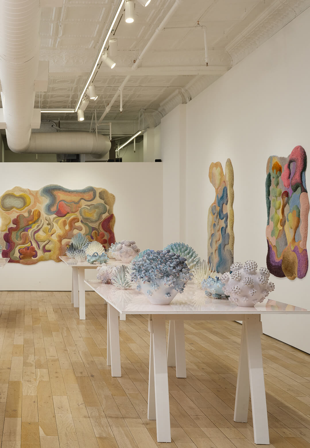 Textile meets porcelain in Shimmering Real: Perception and the Spaces Between