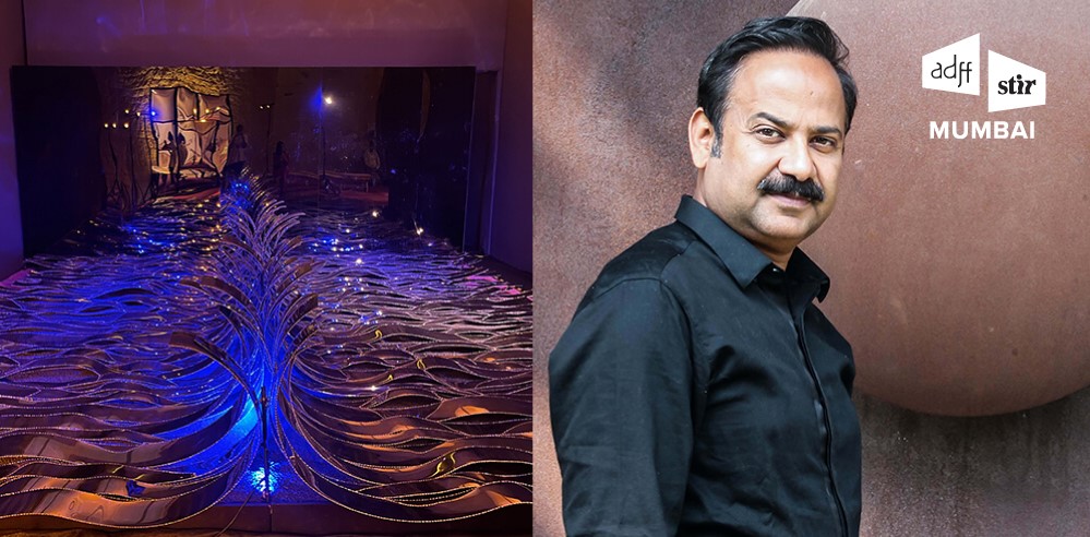 Vibhor Sogani&rsquo;s iridescent metal waves present a 'Tidal Tango' at ADFF:STIR Mumbai